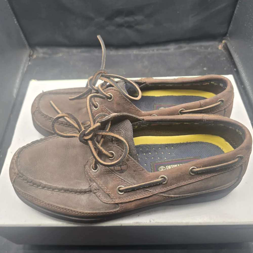 Timberland Men's Brown Leather Boat Shoes‎